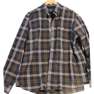 Ralph Lauren Classic Fit Men's Plaid Long Sleeve Button Down Shirt XXL